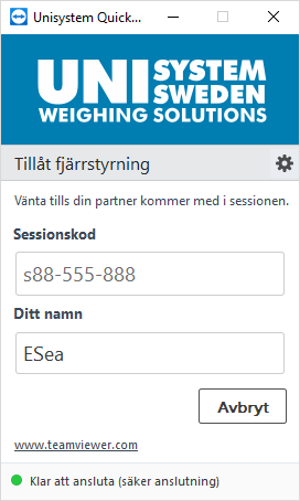 Ladda ner Unisystem TeamViewer QuickSupport Ladda ner Unisystem TeamViewer QuickSupport